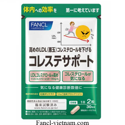 Fancl Cholesterol Support giảm cholesterol của Nhật 90 viên