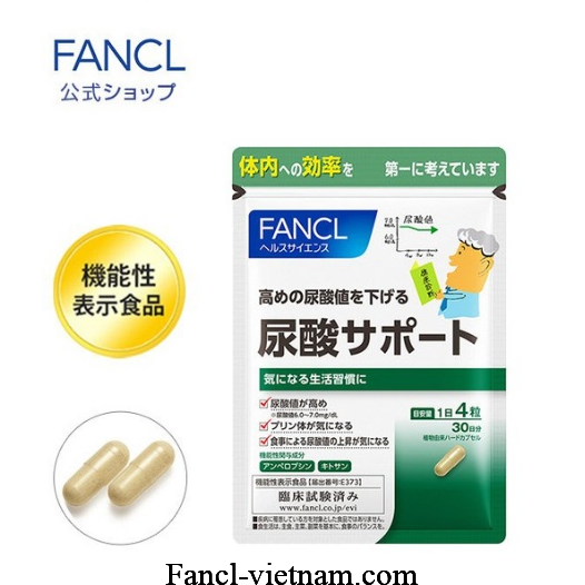 Fancl Uric Acid Support hỗ trợ điều trị gout của Nhật 120 viên