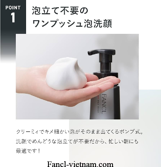 Sữa rửa mặt Fancl Men Face Wash của Nhật 180ml
