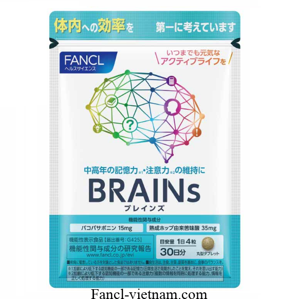 Thuốc bổ não Fancl Brains cải thiện trí não của Nhật 120 viên