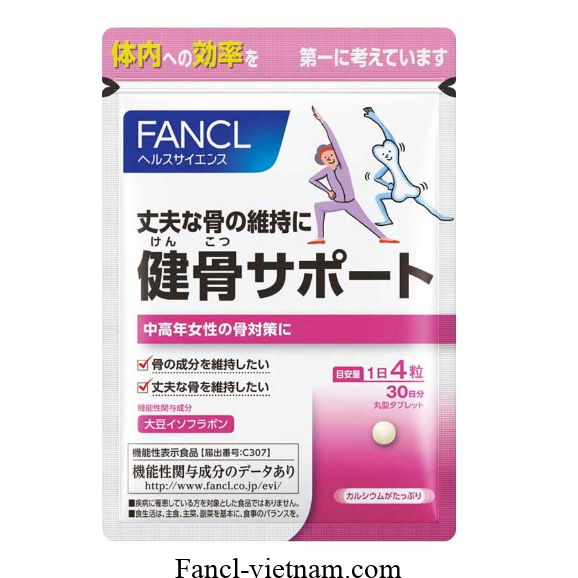 Viên Fancl Canxi isoflavone bổ sung canxi từ đậu nành của Nhật 120 viên