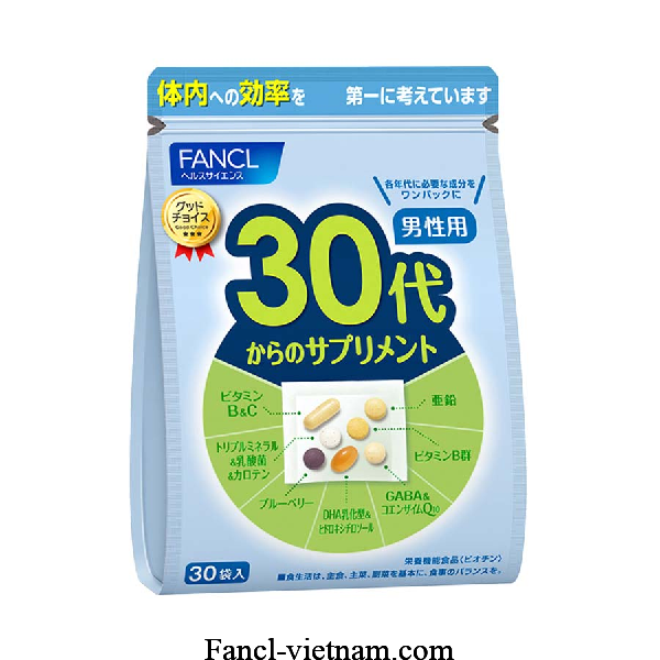 Viên Fancl bổ sung cho nam giới 30 tuổi của Nhật 30 ngày