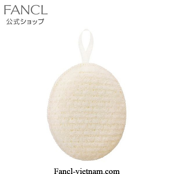 Bông Fancl face Cleaning Massage Puff làm sạch da mặt của Nhật