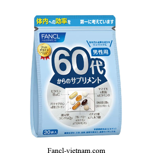 Viên Fancl bổ sung cho nam giới 60 tuổi của Nhật 30 ngày