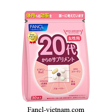 Viên Fancl bổ sung cho nữ giới 20 tuổi của Nhật 30 gói