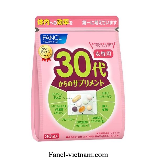 Viên Fancl bổ sung cho nữ giới 30 tuổi của Nhật 30 gói